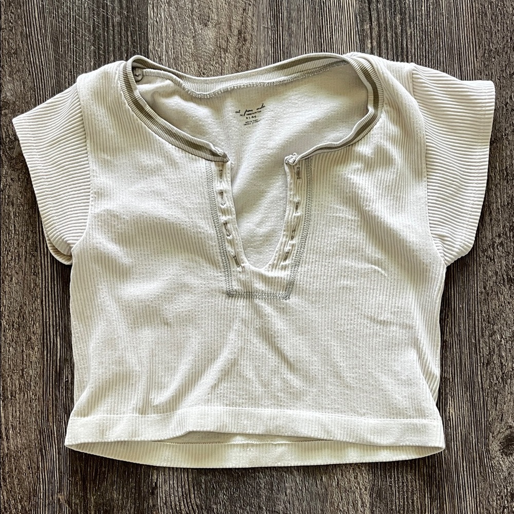 Urban Outfitters Cream Crop Top